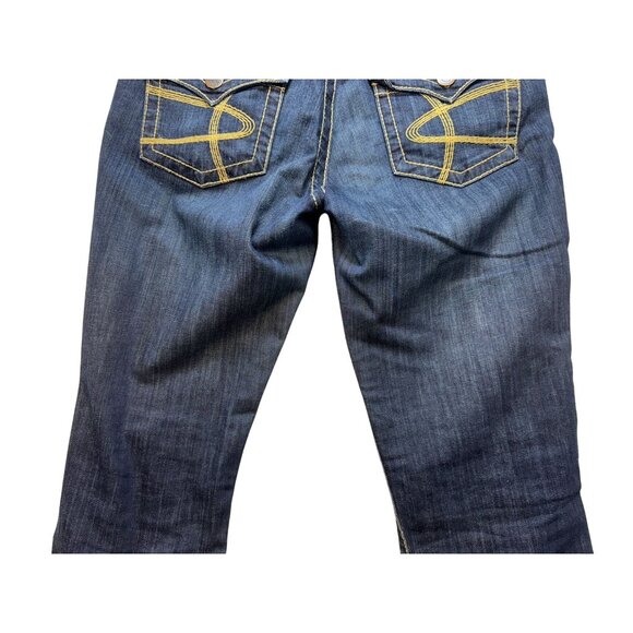 David Kahn Womens Bootcut Jeans Size 29 Dark Wash Stretch Made In USA - Picture 11 of 13